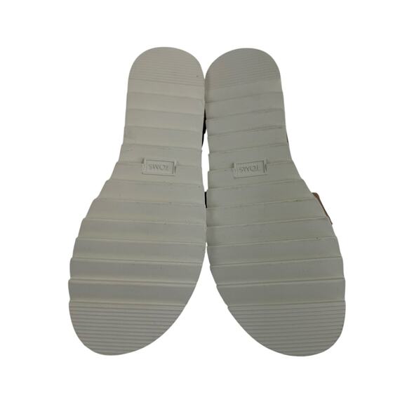 TOMS SIDNEY TREAD LEATHER ANKLE STRAP SANDALS IN WARM BEIGE NWT SIZE 8M - Picture 10 of 16